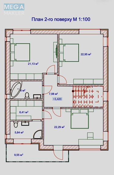 Продаж дома, 2 поверху, 200 кв.м, 4 кімнати, ділянка 6 соток, <a class="location-link" href="/hodosovka/" title="Недвижимость Ходосівка">Ходосівка</a>, Степова (изображение 8)