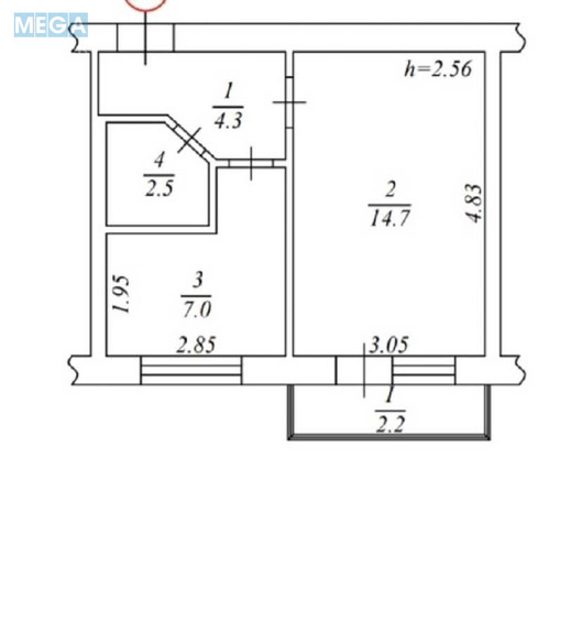 Продаж 1 кімнатної квартири (31/15/7), 2 пов. 5 пов. будинку, <a class="location-link" href="/kiev/" title="Недвижимость Київ">Київ</a>, <a class="location-link" href="/kiev/solomenskij/" title="Недвижимость Солом'янський район">Солом'янський р-н</a>, Генерала Воробйова вул., 4/1 (изображение 9)