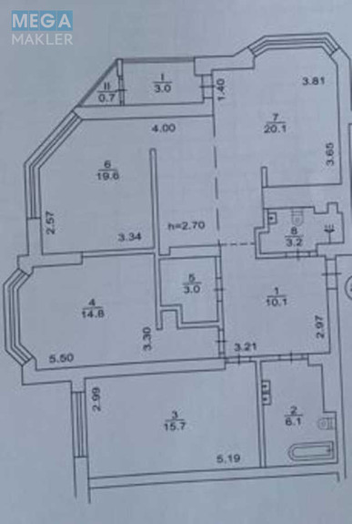 Продаж 3 кімнатної квартири (96/50/25), 14 пов. 26 пов. будинку, <a class="location-link" href="/kiev/" title="Недвижимость Київ">Київ</a>, <a class="location-link" href="/kiev/darnickij/" title="Недвижимость Дарницький район">Дарницький р-н</a>, Петра Григоренка просп., 20 (изображение 21)