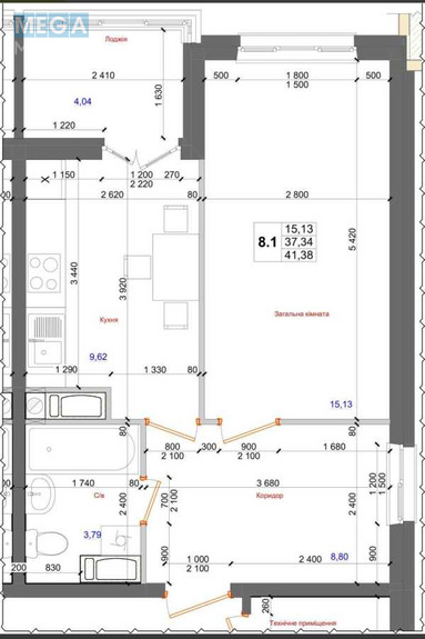 Новобудова, 25 поверхів, <a class="location-link" href="/kotsyubinskoe/" title="Недвижимость Коцюбинське">Коцюбинське</a>, Доківська, 14 (изображение 4)