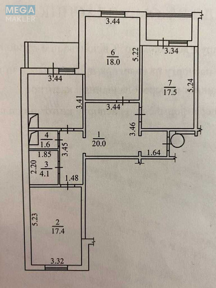 Продаж 3 кімнатної квартири (99/52/20), 20 пов. 22 пов. будинку, <a class="location-link" href="/kiev/" title="Недвижимость Київ">Київ</a>, <a class="location-link" href="/kiev/desnyanskij/" title="Недвижимость Деснянський район">Деснянський р-н</a>, Марини Цвєтаєвої вул., 3 (изображение 22)