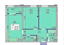 Продаж 2 кімнатної квартири (61/30/18), 18 пов. 21 пов. будинку