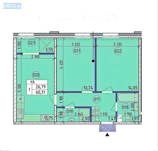 Продаж 2 кімнатної квартири (61/30/18), 18 пов. 21 пов. будинку, <a class="location-link" href="/kiev/" title="Недвижимость Київ">Київ</a>, <a class="location-link" href="/kiev/goloseevskij/" title="Недвижимость Голосіївський район">Голосіївський р-н</a>, Михайла Максимовича вул., 26Б (изображение 1)