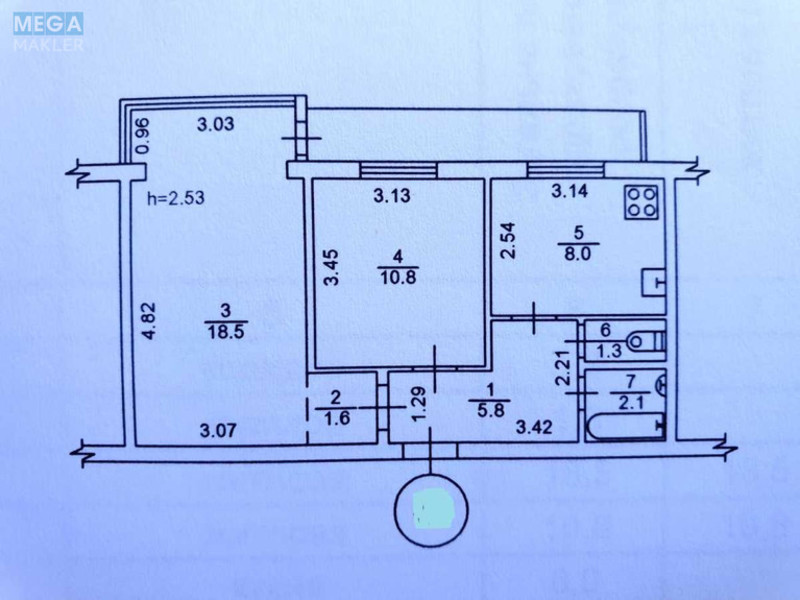 Продаж 2 кімнатної квартири (50/30/8), 3 пов. 9 пов. будинку, <a class="location-link" href="/kiev/" title="Недвижимость Київ">Київ</a>, <a class="location-link" href="/kiev/shevchenkovskij/" title="Недвижимость Шевченківський район">Шевченківський р-н</a>, Перемоги просп., 27 (изображение 1)