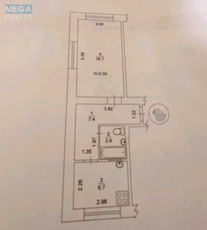 Продаж 1 кімнатної квартири (33/16/6), 1 пов. 5 пов. будинку, <a class="location-link" href="/kiev/" title="Недвижимость Київ">Київ</a>, <a class="location-link" href="/kiev/desnyanskij/" title="Недвижимость Деснянський район">Деснянський р-н</a>, Братиславська вул., 30А (изображение 1)