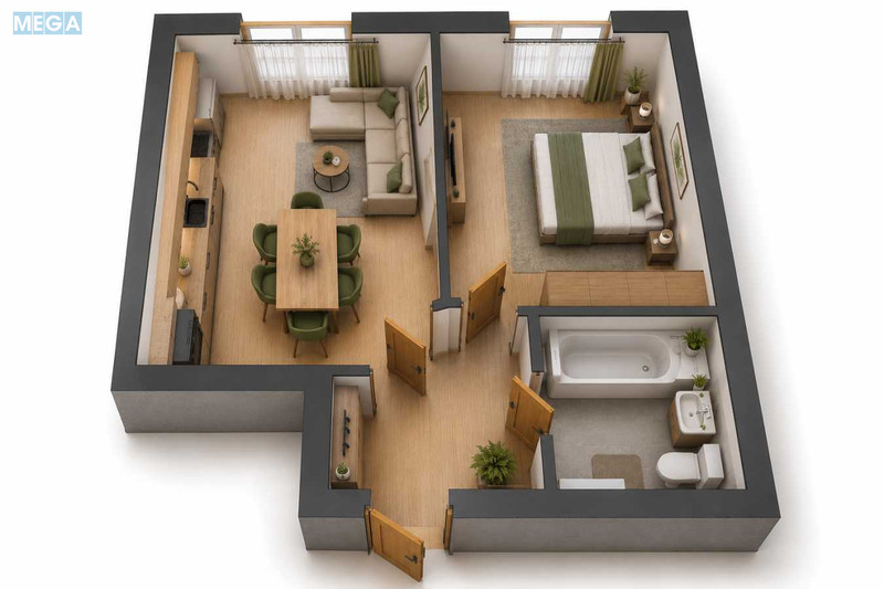 Новобудова, 5 поверхів, <a class="location-link" href="/gatnoe/" title="Недвижимость Гатне">Гатне</a>, Інститутська 5 (изображение 1)