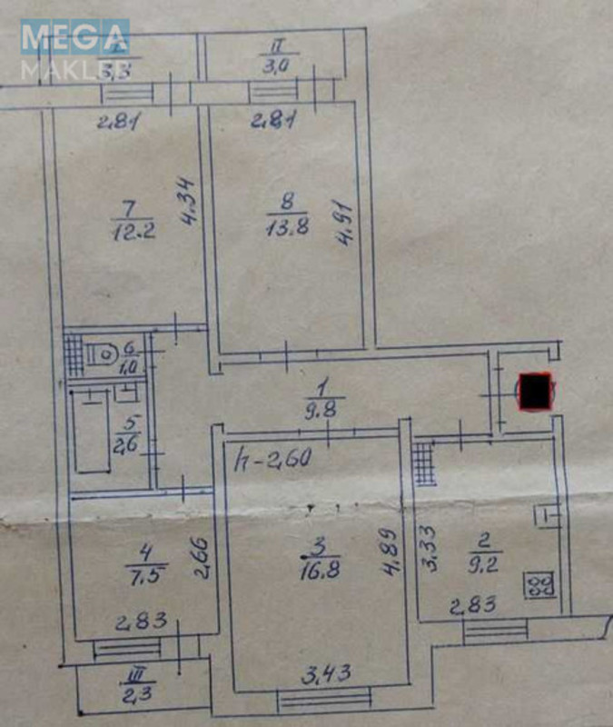 Продаж 4 кімнатної квартири (76/50/9), 6 пов. 9 пов. будинку, <a class="location-link" href="/sumi/" title="Недвижимость Суми">Суми</a>, <a class="location-link" href="/sumi/zarechnij/" title="Недвижимость Зарічний район">Зарічний р-н</a>, Збройних Сил України, 15 (изображение 1)
