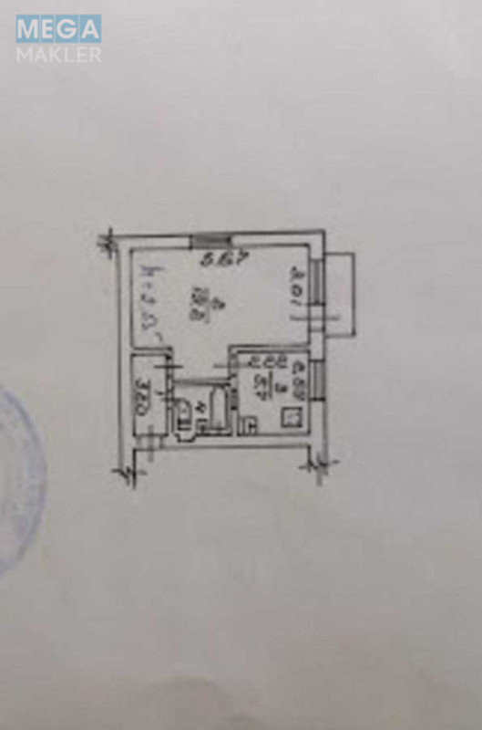 Продаж 1 кімнатної квартири (31,8/19/6), 2 пов. 4 пов. будинку, <a class="location-link" href="/fastov/" title="Недвижимость Фастів">Фастів</a>, Ступака, 1 (изображение 1)