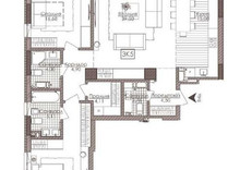 Продаж 3 кімнатної квартири (126/85/15), 17 пов. 24 пов. будинку
