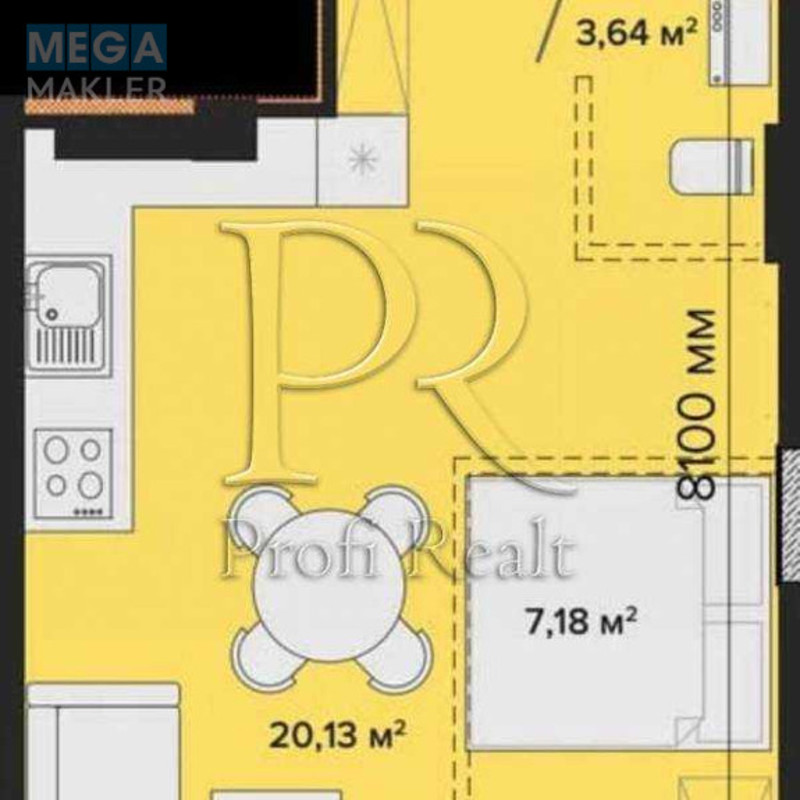 Продаж 1 кімнатної квартири (35/10/17), 5 пов. 5 пов. будинку, <a class="location-link" href="/sofievskaya-borshagovka/" title="Недвижимость Софіївська Борщагівка">Софіївська Борщагівка</a>, Поліська вулиця, 4 (изображение 1)