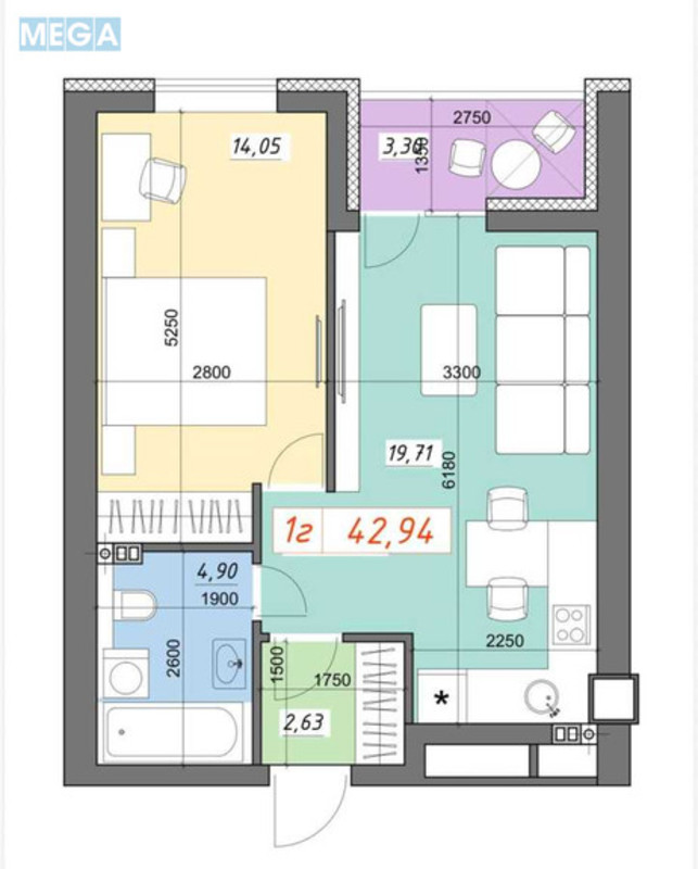 Новобудова, 7 поверхів, <a class="location-link" href="/kotsyubinskoe/" title="Недвижимость Коцюбинське">Коцюбинське</a>, Доківська, 21 (изображение 1)