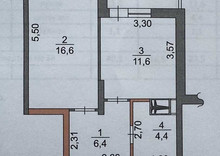 Продаж 1 кімнатної квартири (41/17/12), 6 пов. 25 пов. будинку