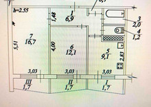 Продаж 2 кімнатної квартири (53/30/9), 16 пов. 16 пов. будинку