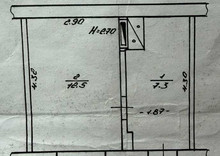 Продаж 1 кімнатної квартири (22/?/7), 1 пов. 1 пов. будинку