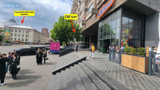Оренда комерційної нерухомості, 483&nbsp;кв.м, под магазин, <a class="location-link" href="/kiev/" title="Недвижимость Київ">Київ</a>, <a class="location-link" href="/kiev/shevchenkovskij/" title="Недвижимость Шевченківський район">Шевченківський р-н</a>, Дмитрівська вул., 2 (изображение 1)