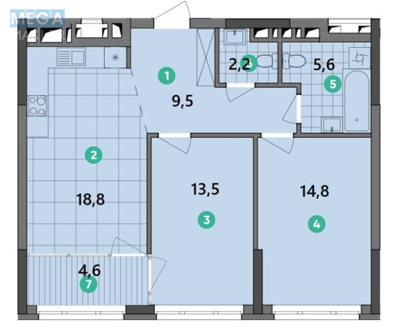 Продаж 2 кімнатної квартири (69/28/18,8), 20 пов. 25 пов. будинку, <a class="location-link" href="/kiev/" title="Недвижимость Київ">Київ</a>, <a class="location-link" href="/kiev/podolskij/" title="Недвижимость Подільський район">Подільський р-н</a>, Родини Крістерів вул., 2 (изображение 1)