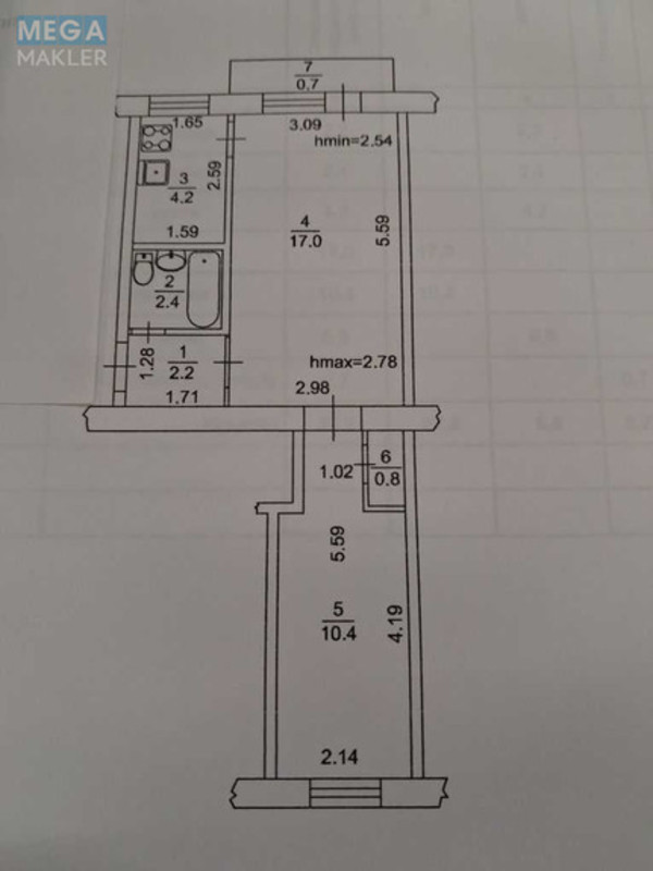 Продаж 2 кімнатної квартири (40/?/6), 5 пов. 5 пов. будинку, <a class="location-link" href="/kiev/" title="Недвижимость Київ">Київ</a>, <a class="location-link" href="/kiev/goloseevskij/" title="Недвижимость Голосіївський район">Голосіївський р-н</a>, Бурмистенка вул., 13 (изображение 1)