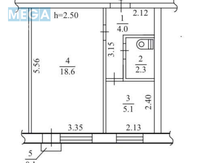 Продаж 1 кімнатної квартири (30/?/5), 8 пов. 9 пов. будинку, <a class="location-link" href="/dnepropetrovsk/" title="Недвижимость Дніпра">Дніпро</a>, Тополь 2, 5 (изображение 1)