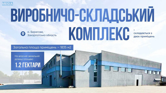 Продаж комплексу будівель та споруд, 1&nbsp;835&nbsp;кв.м, под производство, <a class="location-link" href="/beregovo/" title="Недвижимость Берегове">Берегове</a>, запорізька, 50 (изображение 1)