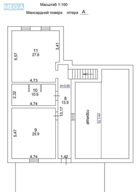 Продаж дома, 2&nbsp;поверху, 256&nbsp;кв.м, 5&nbsp;кімнат, ділянка 11&nbsp;соток, <a class="location-link" href="/gora/" title="Недвижимость Гора">Гора</a>, Квітнева, 1 (изображение 3)