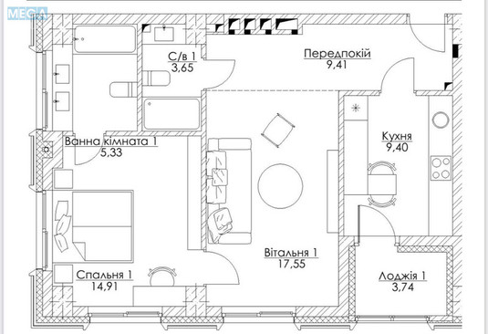 Продаж 2 кімнатної квартири (62/34/25), 8 пов. 17 пов. будинку, <a class="location-link" href="/kiev/" title="Недвижимость Київ">Київ</a>, <a class="location-link" href="/kiev/goloseevskij/" title="Недвижимость Голосіївський район">Голосіївський р-н</a>, Володимирська вул., 86а (изображение 19)