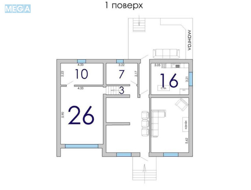 Продаж дома, 2&nbsp;поверху, 219&nbsp;кв.м, 6&nbsp;кімнат, ділянка 30&nbsp;соток, <a class="location-link" href="/borispol/" title="Недвижимость Бориспіль">Бориспіль</a>, Юбилейная, 4а (изображение 23)