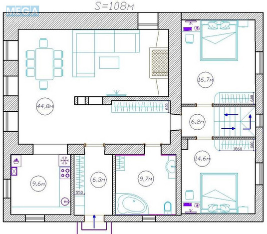 Продаж дома, 1&nbsp; поверх, 160&nbsp;кв.м, 3&nbsp;кімнати, ділянка 6&nbsp;соток, <a class="location-link" href="/cherkassi/" title="Недвижимость Черкаси">Черкаси</a>, <a class="location-link" href="/cherkassi/pridneprovskij/" title="Недвижимость Придніпровський район">Придніпровський р-н</a>, Михайло Сироти, 6 (изображение 22)