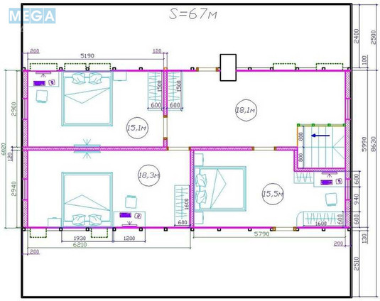 Продаж дома, 1&nbsp; поверх, 160&nbsp;кв.м, 3&nbsp;кімнати, ділянка 6&nbsp;соток, <a class="location-link" href="/cherkassi/" title="Недвижимость Черкаси">Черкаси</a>, <a class="location-link" href="/cherkassi/pridneprovskij/" title="Недвижимость Придніпровський район">Придніпровський р-н</a>, Михайло Сироти, 6 (изображение 23)