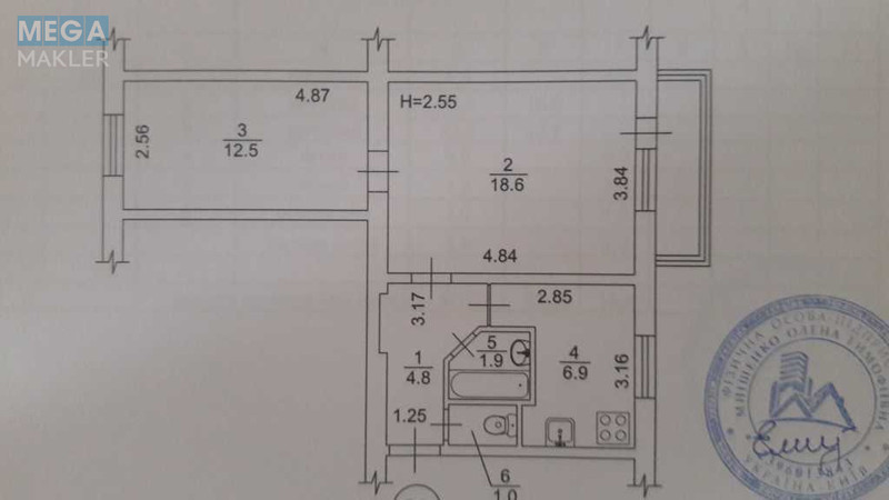 Продаж 2 кімнатної квартири (47/?/7), 6 пов. 9 пов. будинку, <a class="location-link" href="/kiev/" title="Недвижимость Київ">Київ</a>, <a class="location-link" href="/kiev/dneprovskij/" title="Недвижимость Дніпровський район">Дніпровський р-н</a>, Ігоря Шамо бульв., 7 (изображение 2)