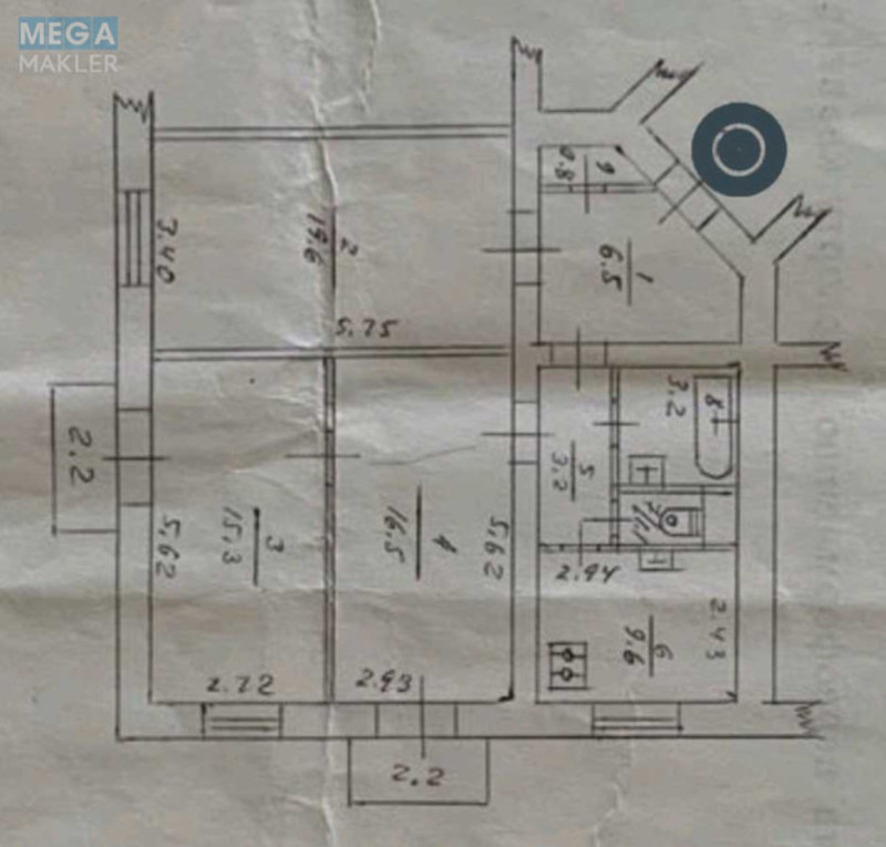 Продаж 3 кімнатної квартири (80/51/10), 5 пов. 5 пов. будинку, <a class="location-link" href="/kiev/" title="Недвижимость Київ">Київ</a>, <a class="location-link" href="/kiev/pecherskij/" title="Недвижимость Печерський район">Печерський р-н</a>, Василя Тютюнника вул., 58/1 (изображение 20)