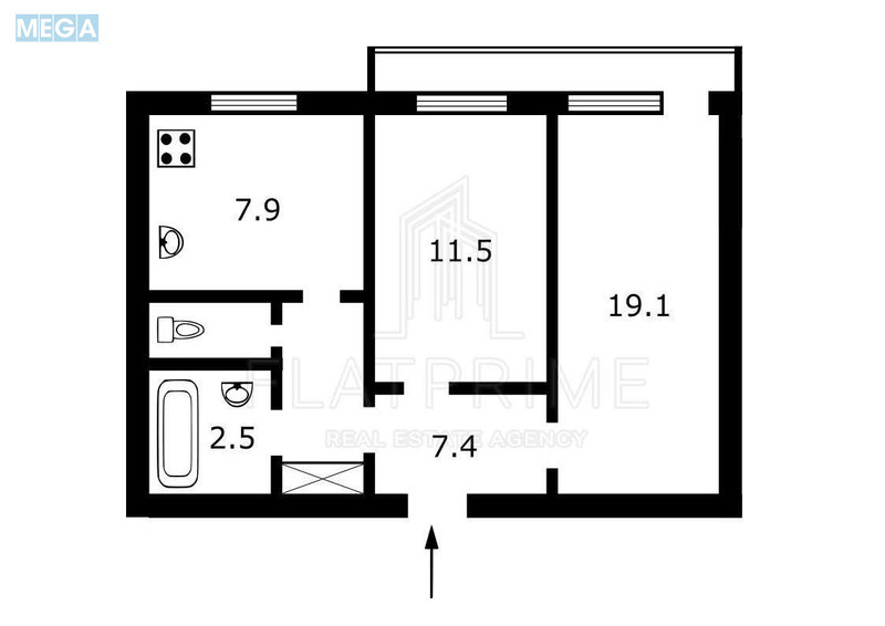 Продаж 2 кімнатної квартири (51/30/8), 8 пов. 10 пов. будинку, <a class="location-link" href="/kiev/" title="Недвижимость Київ">Київ</a>, <a class="location-link" href="/kiev/darnickij/" title="Недвижимость Дарницький район">Дарницький р-н</a>, Михайла Драгоманова вул., 42а (изображение 14)