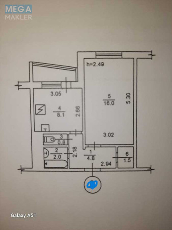 Продаж 1 кімнатної квартири (35,3/16/8,1), 1 пов. 16 пов. будинку, <a class="location-link" href="/kiev/" title="Недвижимость Київ">Київ</a>, <a class="location-link" href="/kiev/podolskij/" title="Недвижимость Подільський район">Подільський р-н</a>, Вышгородская ул., 47а (изображение 3)