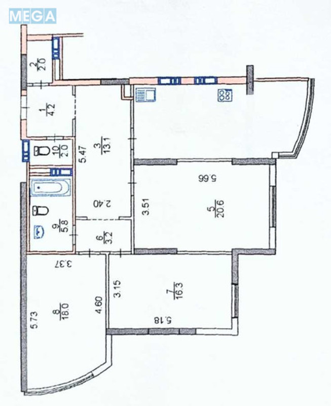 Продаж 3 кімнатної квартири (108/54/18), 22 пов. 26 пов. будинку, <a class="location-link" href="/kiev/" title="Недвижимость Київ">Київ</a>, <a class="location-link" href="/kiev/darnickij/" title="Недвижимость Дарницький район">Дарницький р-н</a>, Михайла Драгоманова вул., 40ж (изображение 25)