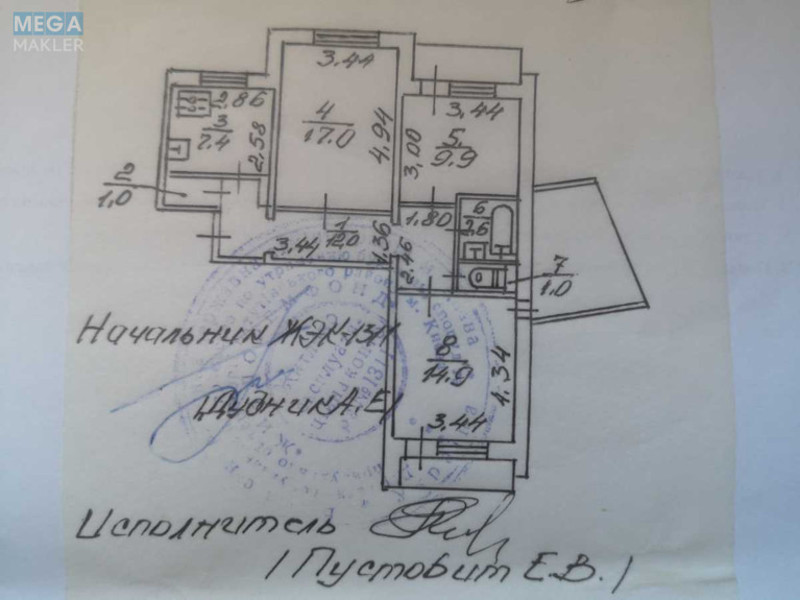 Продаж 3 кімнатної квартири (73/42/8), 8 пов. 9 пов. будинку, <a class="location-link" href="/kiev/" title="Недвижимость Київ">Київ</a>, <a class="location-link" href="/kiev/desnyanskij/" title="Недвижимость Деснянський район">Деснянський р-н</a>, Каштановая ул., 14 (изображение 24)