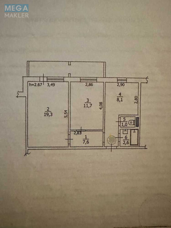 Продаж 2 кімнатної квартири (52/?/8), 1 пов. 9 пов. будинку, <a class="location-link" href="/borispol/" title="Недвижимость Бориспіль">Бориспіль</a>, Шевченко (изображение 16)