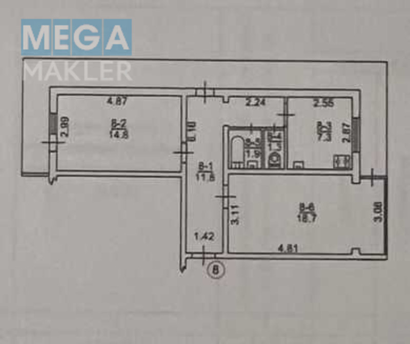 Продаж 2 кімнатної квартири (62,4/?/7,3), 2 пов. 9 пов. будинку, <a class="location-link" href="/kiev/" title="Недвижимость Київ">Київ</a>, <a class="location-link" href="/kiev/podolskij/" title="Недвижимость Подільський район">Подільський р-н</a>, Гречко Маршала ул., 24а (изображение 2)