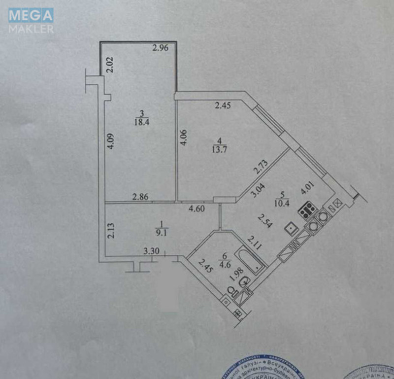 Продаж 2 кімнатної квартири (57/?/15), 1 пов. 9 пов. будинку, <a class="location-link" href="/gostomel/" title="Недвижимость Гостомель">Гостомель</a>, Прорезная (изображение 4)