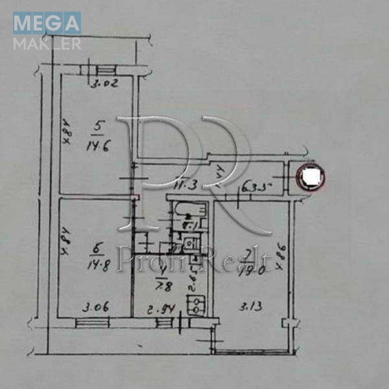 Продаж 3 кімнатної квартири (75/48/8), 8 пов. 9 пов. будинку, <a class="location-link" href="/kiev/" title="Недвижимость Київ">Київ</a>, <a class="location-link" href="/kiev/goloseevskij/" title="Недвижимость Голосіївський район">Голосіївський р-н</a>, Маричанська вулиця, 11/8 (изображение 21)