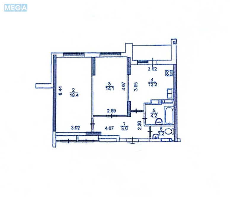 Продаж 2 кімнатної квартири (62/33/12), 21 пов. 26 пов. будинку, <a class="location-link" href="/kiev/" title="Недвижимость Київ">Київ</a>, <a class="location-link" href="/kiev/dneprovskij/" title="Недвижимость Дніпровський район">Дніпровський р-н</a>, Каховская ул., 62а (изображение 3)