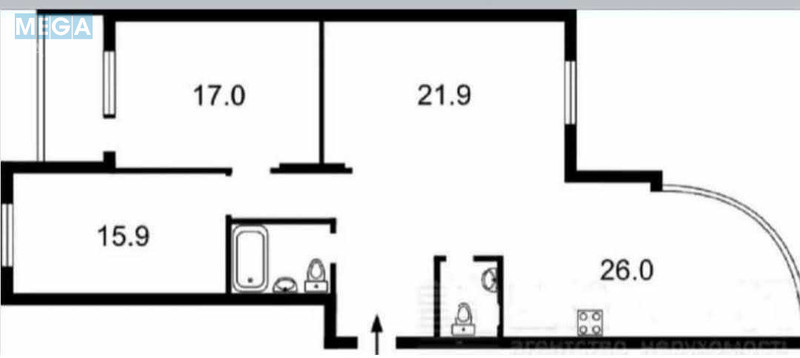 Продаж 3 кімнатної квартири (106/58/22), 18 пов. 20 пов. будинку, <a class="location-link" href="/kiev/" title="Недвижимость Київ">Київ</a>, <a class="location-link" href="/kiev/goloseevskij/" title="Недвижимость Голосіївський район">Голосіївський р-н</a>, Саперно-Слобідська вул., 10 (изображение 18)