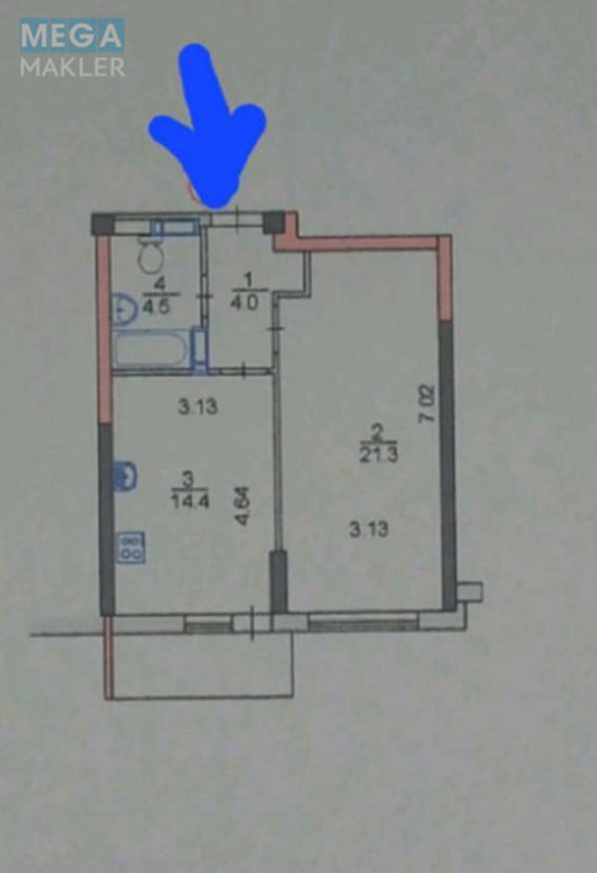 Продаж 1 кімнатної квартири (45/21/14), 7 пов. 25 пов. будинку, <a class="location-link" href="/kiev/" title="Недвижимость Київ">Київ</a>, <a class="location-link" href="/kiev/goloseevskij/" title="Недвижимость Голосіївський район">Голосіївський р-н</a>, Володи Дубинина ул., 2а (изображение 2)