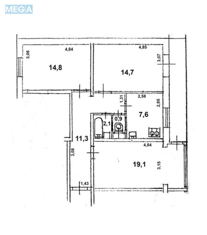 Продаж 3 кімнатної квартири (72/48/8), 2 пов. 9 пов. будинку, <a class="location-link" href="/kiev/" title="Недвижимость Київ">Київ</a>, <a class="location-link" href="/kiev/shevchenkovskij/" title="Недвижимость Шевченківський район">Шевченківський р-н</a>, Щусєва вул., 36 (изображение 17)