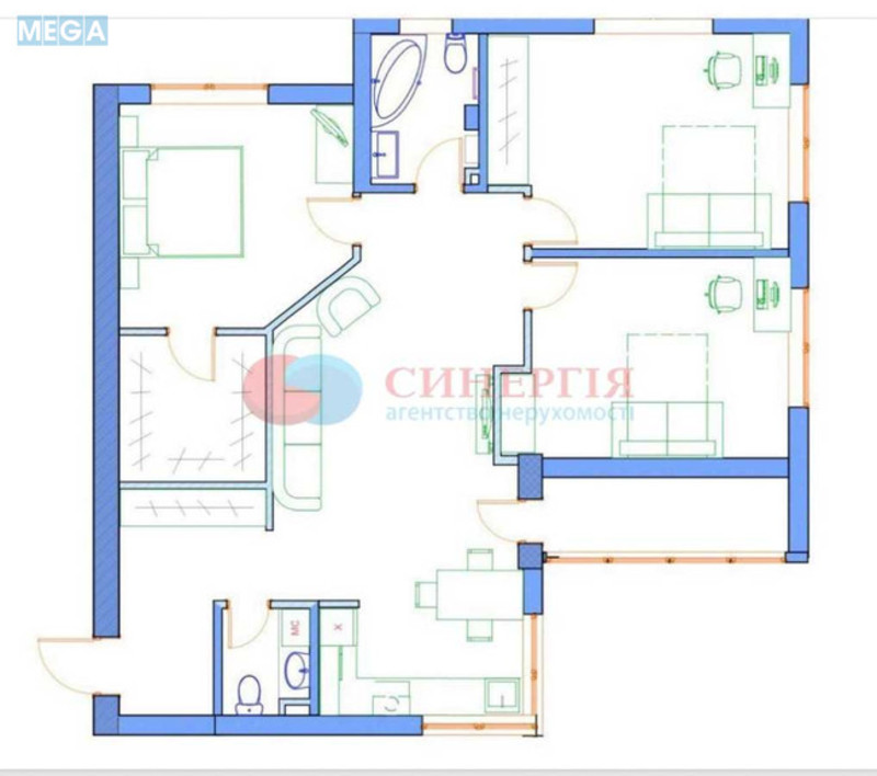 Оренда 4 кімнатні квартири, <a class="location-link" href="/kiev/" title="Недвижимость Київ">Київ</a>, <a class="location-link" href="/kiev/shevchenkovskij/" title="Недвижимость Шевченківський район">Шевченківський р-н</a>, Мельникова ул., 51Б (изображение 17)