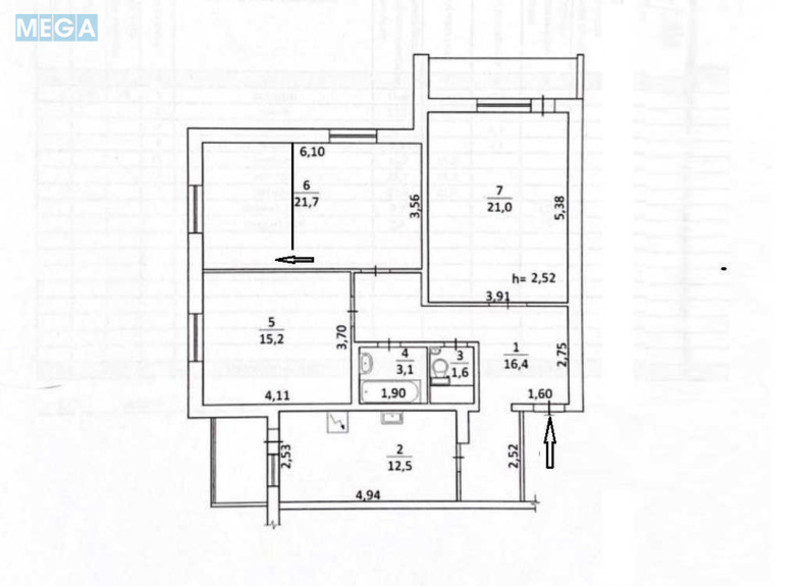 Продаж 4 кімнатної квартири (98/60/13), 17 пов. 25 пов. будинку, <a class="location-link" href="/kiev/" title="Недвижимость Київ">Київ</a>, <a class="location-link" href="/kiev/dneprovskij/" title="Недвижимость Дніпровський район">Дніпровський р-н</a>, Дарницький бульв., 10-А (изображение 18)