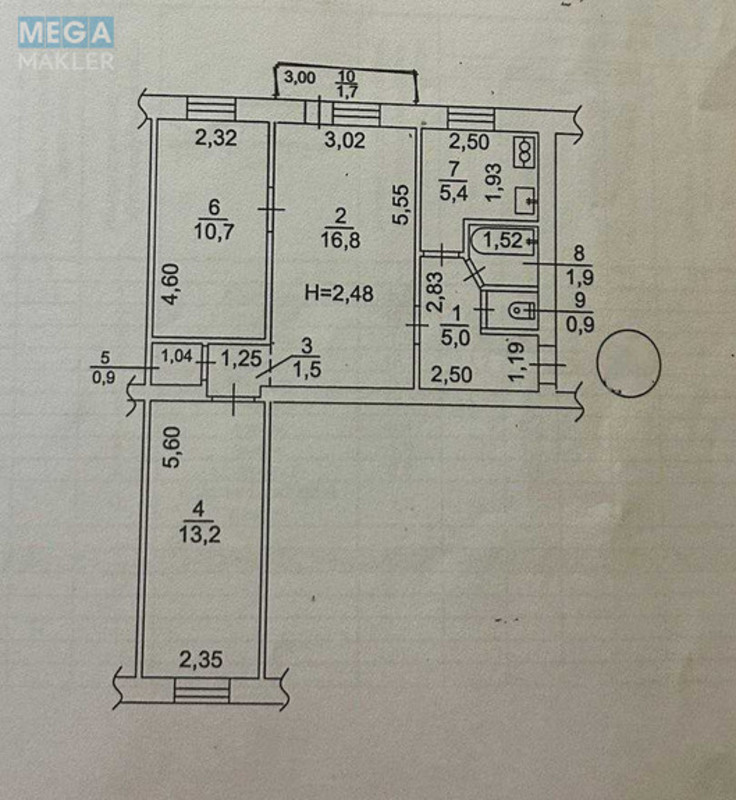 Продаж 3 кімнатної квартири (58/40,7/6), 3 пов. 5 пов. будинку, <a class="location-link" href="/kiev/" title="Недвижимость Київ">Київ</a>, <a class="location-link" href="/kiev/solomenskij/" title="Недвижимость Солом'янський район">Солом'янський р-н</a>, Вацлава Гавела бульв., 75 (изображение 15)