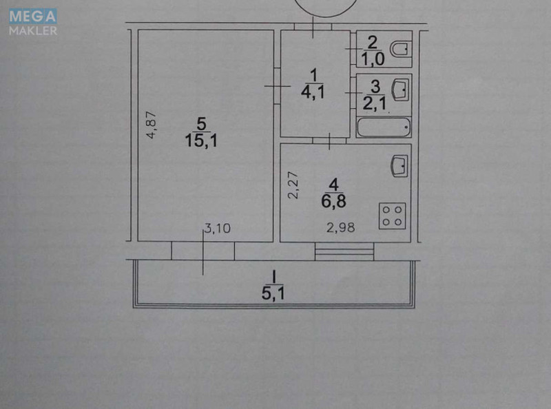 Продаж 1 кімнатної квартири (34/15/7), 8 пов. 9 пов. будинку, <a class="location-link" href="/kiev/" title="Недвижимость Київ">Київ</a>, <a class="location-link" href="/kiev/desnyanskij/" title="Недвижимость Деснянський район">Деснянський р-н</a>, Кубанской Украины ул. (изображение 2)