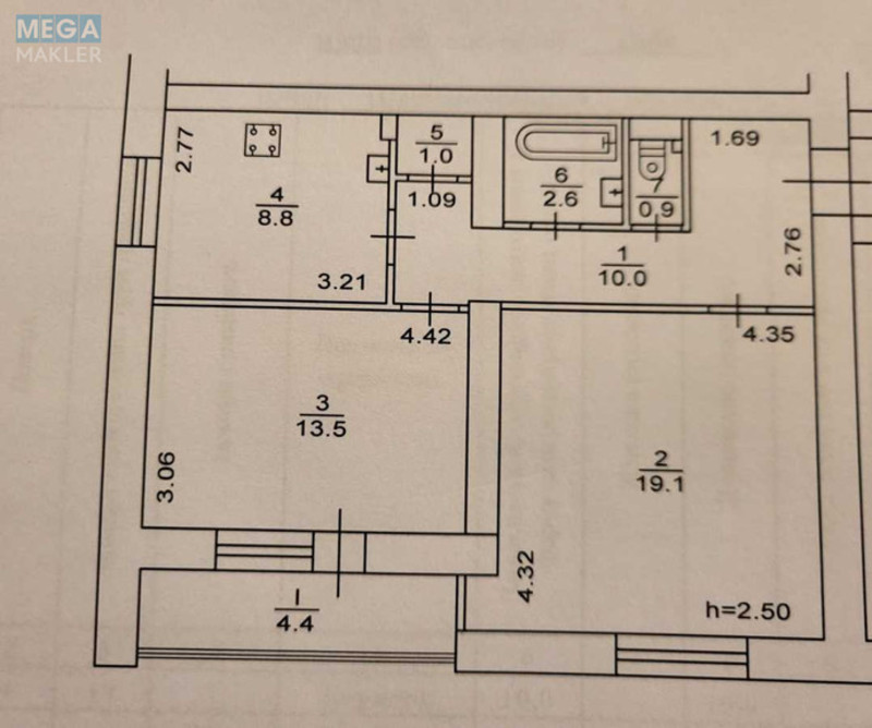 Продаж 2 кімнатної квартири (64/32/9), 4 пов. 10 пов. будинку, <a class="location-link" href="/kiev/" title="Недвижимость Київ">Київ</a>, <a class="location-link" href="/kiev/shevchenkovskij/" title="Недвижимость Шевченківський район">Шевченківський р-н</a>, Золотоустівська вул., 4 (изображение 12)