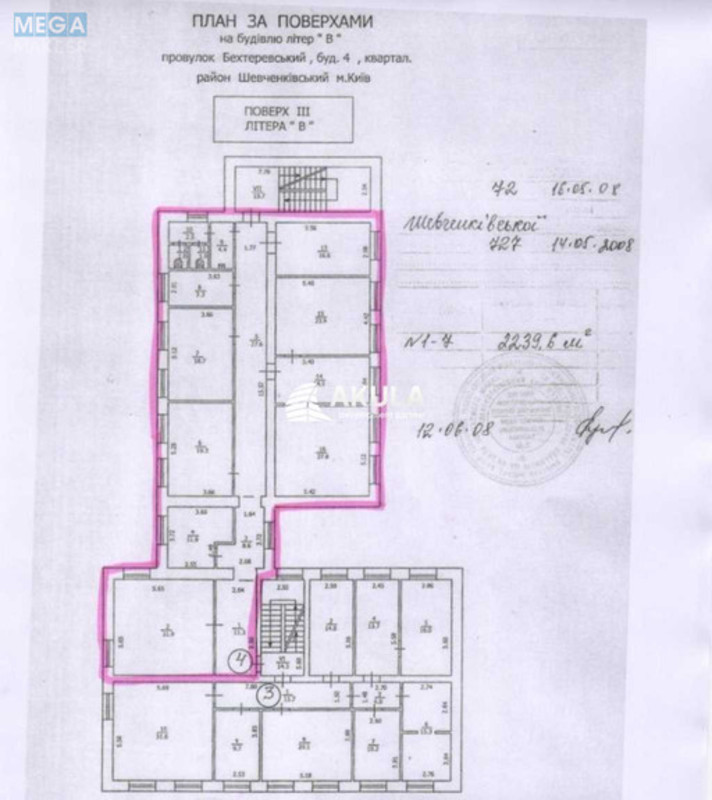 Оренда комерційної нерухомості, 230&nbsp;кв.м, под офис, <a class="location-link" href="/kiev/" title="Недвижимость Київ">Київ</a>, <a class="location-link" href="/kiev/shevchenkovskij/" title="Недвижимость Шевченківський район">Шевченківський р-н</a>, Бехтеревский пер. (изображение 7)