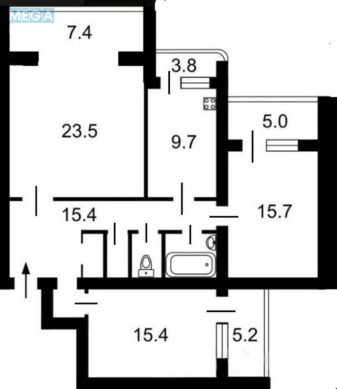 Оренда 3 кімнатної квартири, <a class="location-link" href="/kiev/" title="Недвижимость Київ">Київ</a>, <a class="location-link" href="/kiev/pecherskij/" title="Недвижимость Печерський район">Печерський р-н</a>, Старонаводницька вул., 4 (изображение 19)