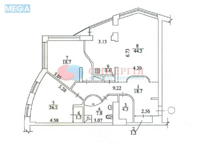 Оренда 3 кімнатної квартири, <a class="location-link" href="/kiev/" title="Недвижимость Київ">Київ</a>, <a class="location-link" href="/kiev/pecherskij/" title="Недвижимость Печерський район">Печерський р-н</a>, Леси Украинки бульв., 30Б (изображение 13)